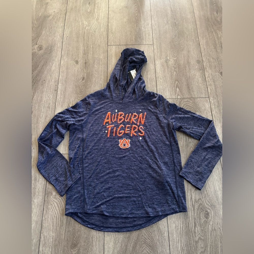 Under Armour Auburn tiger  girls youth L  loose long sleeve with hoodie top